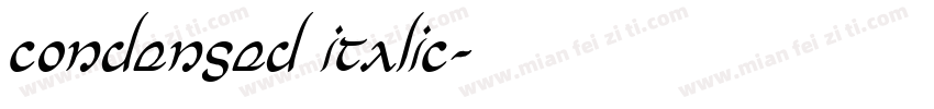 Condensed Italic字体转换